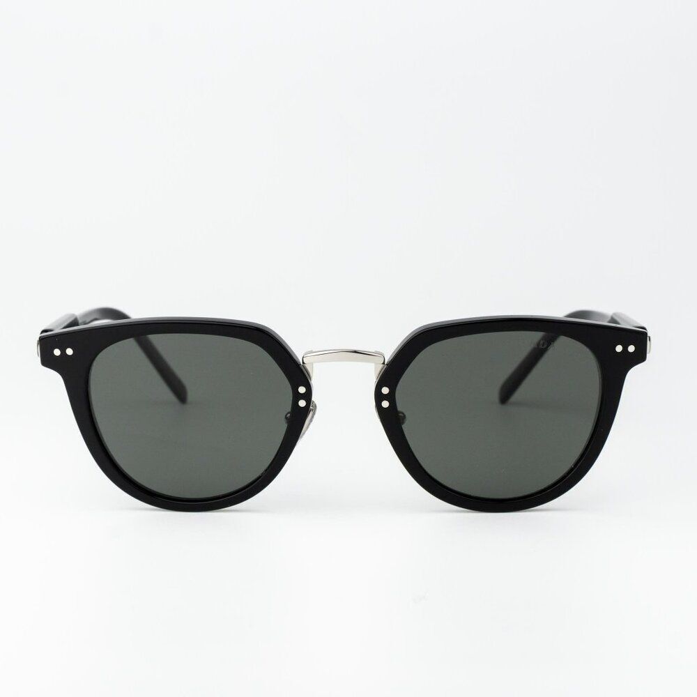 Prada Women Sunglasses Black Green Polarized Oval PR17YS 1AB03R BRAND NEW - Picture 3 of 13